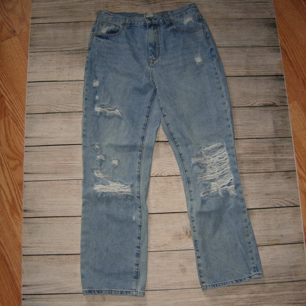 Blank Paige Boyfriend Distressed Jeans L